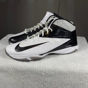 Nike Alpha Menace Mid Football Cleats White Black 527879-100 Mens 17